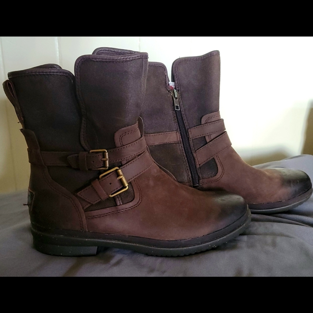 [SOLD] - Women's UGG waterproof leather booties